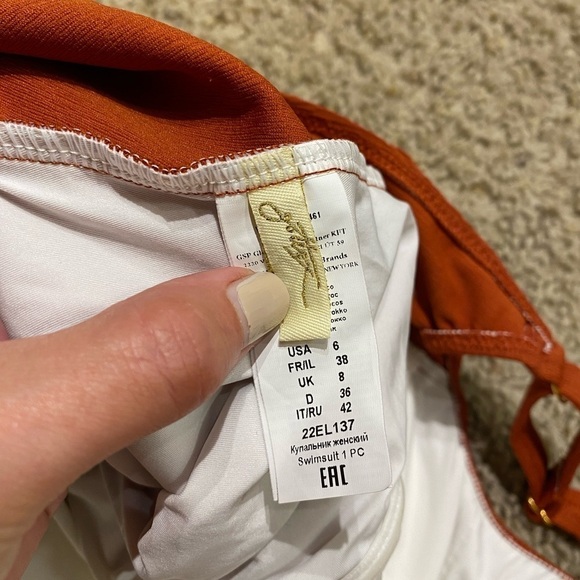 GOTTEX Women’s ELLE ROUND NECK ONE PIECE SWIMSUIT Rust Size 38 - Picture 7 of 7